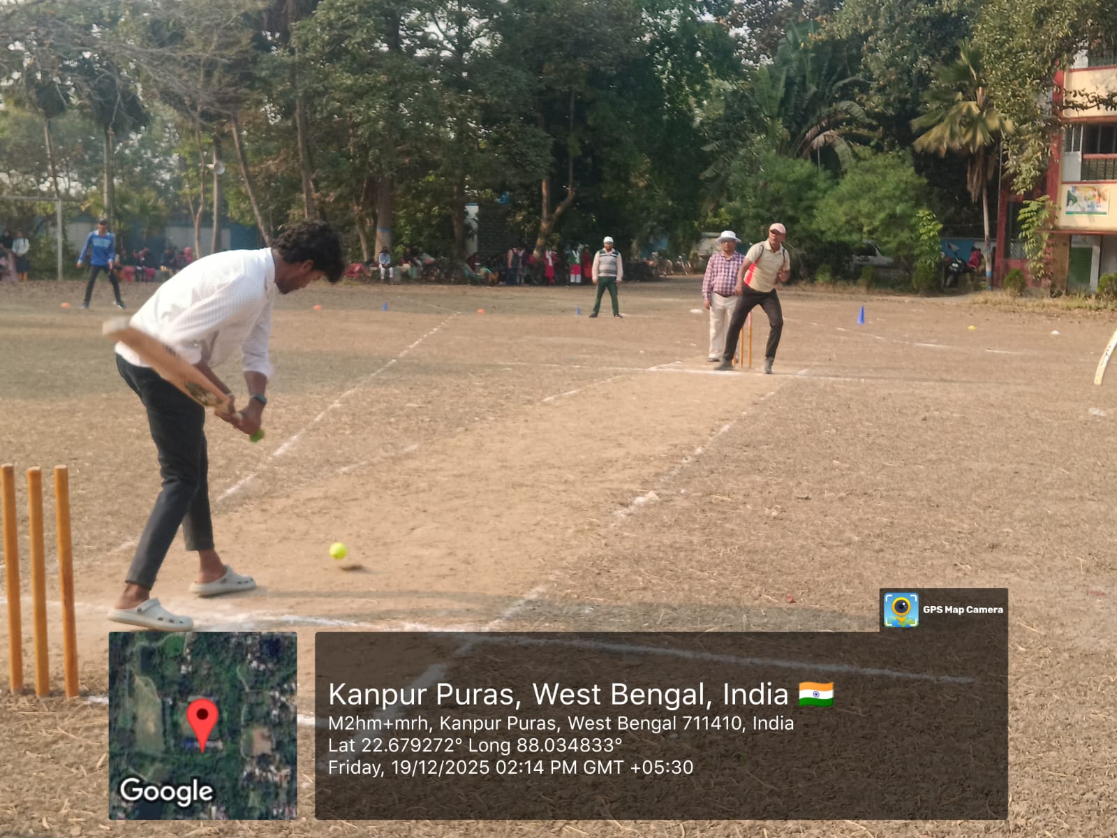 Student-Teacher Cricket Match during Annual Sports